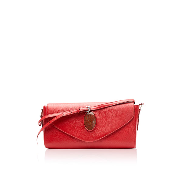 Queen Matilda Red Bison Clutch with Copper Rose