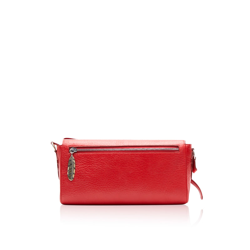Queen Matilda Red Bison Clutch with Copper Rose